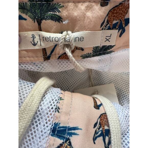 Retromarine Banana Republic NWT Swim Shorts Giraffe Print Mesh Lining Size XL - Picture 9 of 13